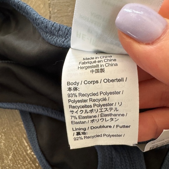 J.‎ Crew NWT Bikini Bottom Women’s L Curved Waist Navy Blue Scrunchie - Picture 8 of 9